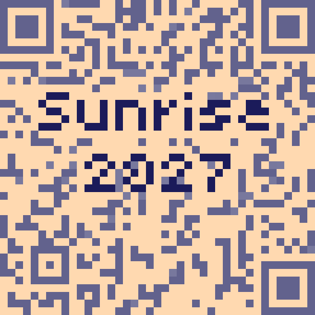 Sunrise 2027 GS1 QR sample used for rollout review